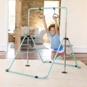 Adjustable 2-in-1 Gymnastics Set with Bar and Rings