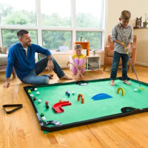 Indoor Household Golf Pool Recreation with Wood Equipment Set